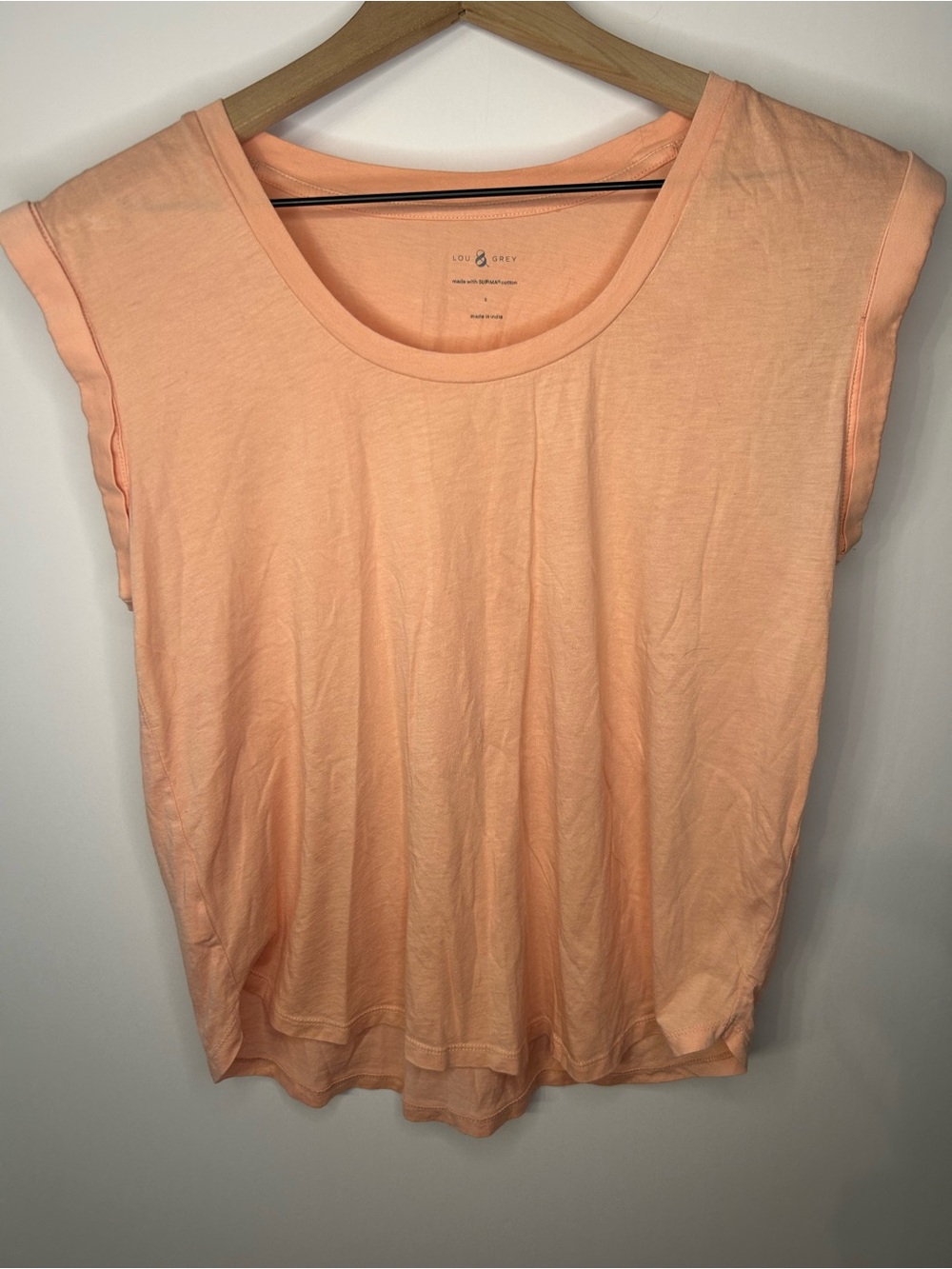 Lou & Grey Women’s Peach Muscle Tee, Size Small